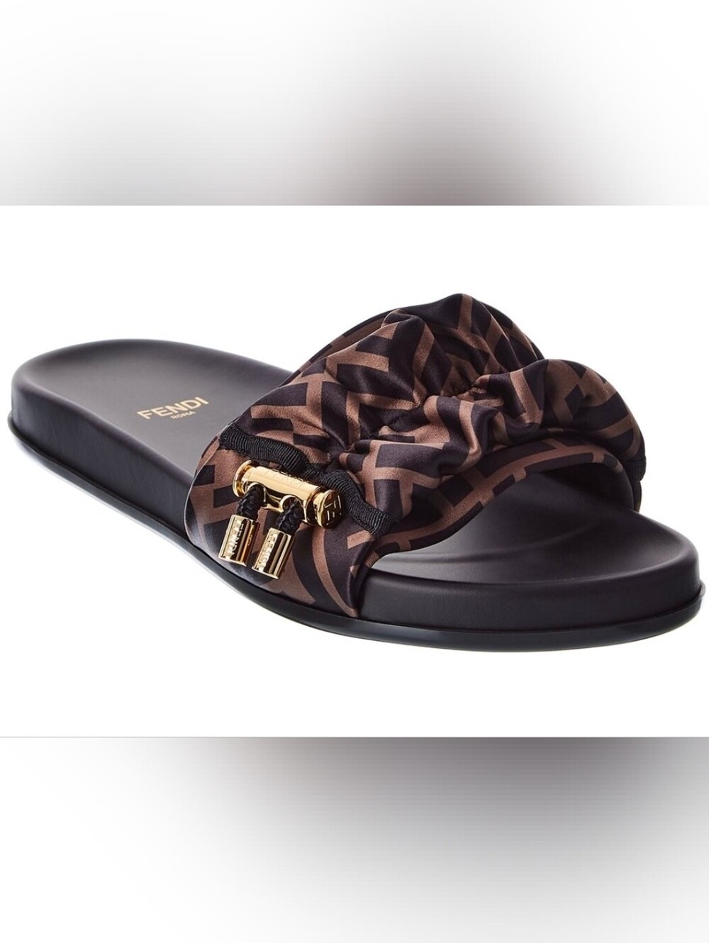 FENDIFF Vertigo Satin Slide Size 37.5 Worn Once